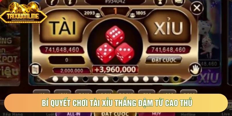 Bí quyết chơi tài xỉu thắng đậm từ cao thủ