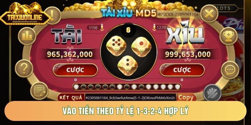 Vào tiền theo tỷ lệ 1-3-2-4 hợp lý